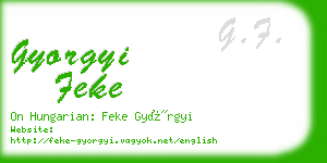 gyorgyi feke business card